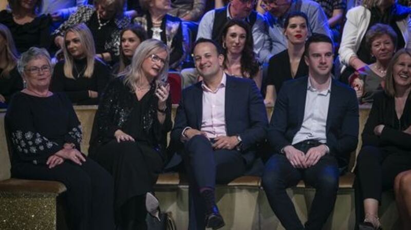Taoiseach Leo Varadkar with RTÉ director general Dee Forbes during the final of Dancing with the Stars. Kyran O’Brien
