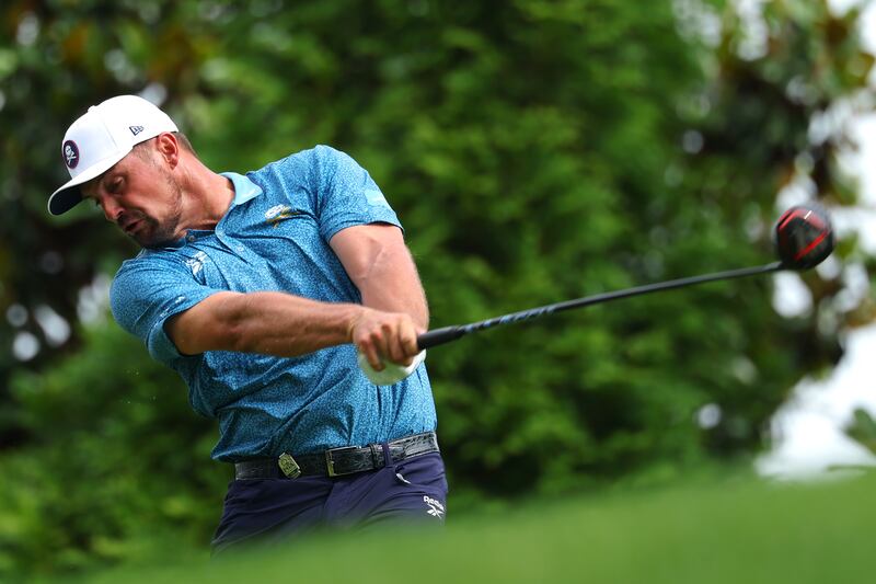 Bryson DeChambeau was at no risk of being confused with BA Baracus at Quail Hollow on Friday. Photograph: Kevin C Cox/Getty Images)