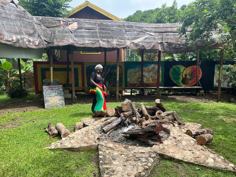 At the Rastafari Indigenous Village for a tour of traditional Rastafari life. Photograph: Deirdre Falvey