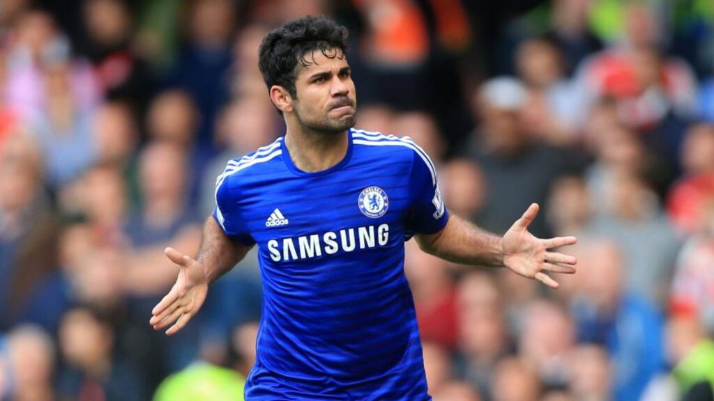Chelsea’s Diego Costa is now struggling with a groin injury. Photograph: Nick Potts/PA Wire