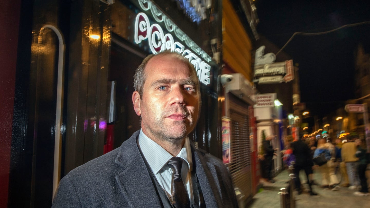 Fraser Sim, security at the Voodoo Lounge: ‘Things have got better over the years in Cork city, it’s a more mixed, diverse crowd.’ Photograph: Michael Mac Sweeney/Provision