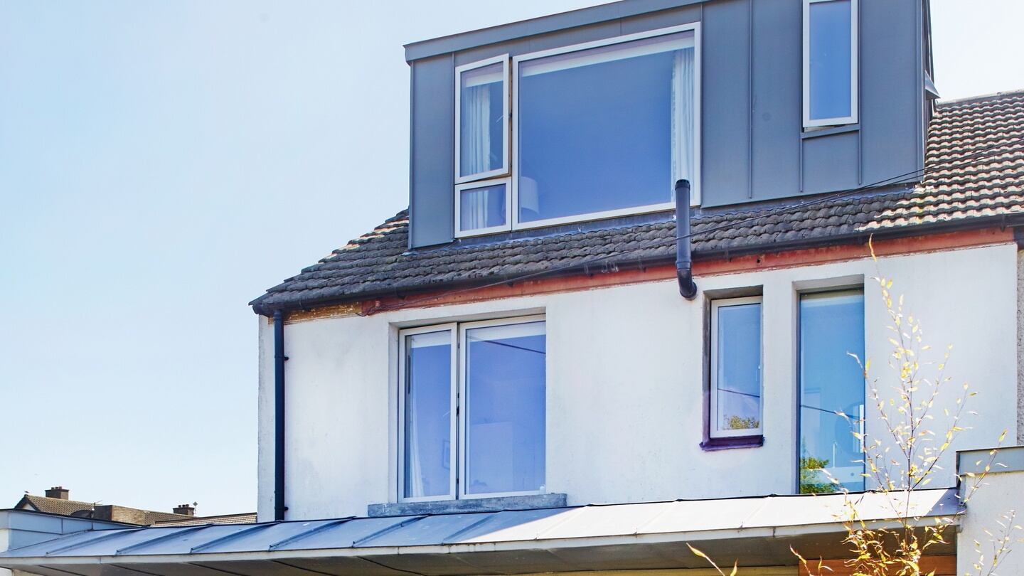 The rear of the house.