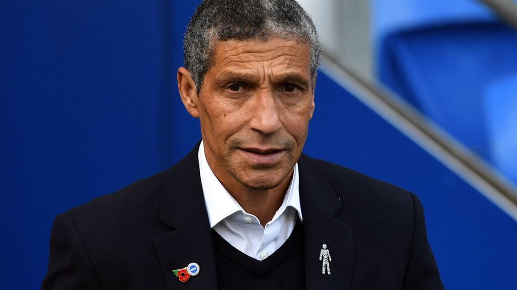 Brighton manager Chris Hughton has ruled himself out of the Ireland job. Photograph: Simon Galloway/PA Wire