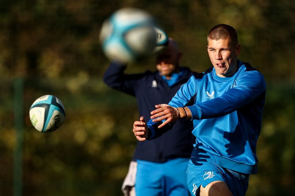 Leinster outhalf Sam Prendergast has been the subject of an approach from Connacht. Photograph: Ben Brady/Inpho