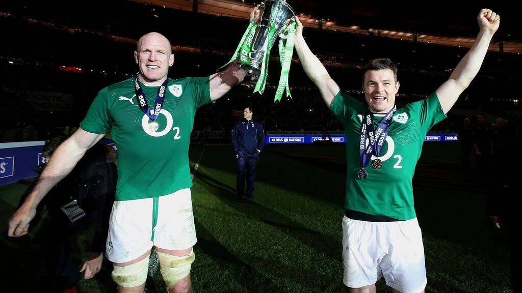 Brian O’Driscoll has paid tribute to Paul O’Connell after his old team mate announced his retirement from professional rugby. Photograph: Inpho