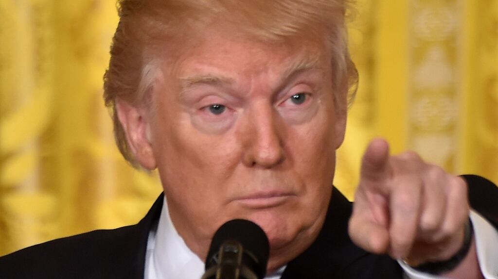 Uachtarán na Stát Aontaithe Donald Trump. grianghraf: afp/getty images