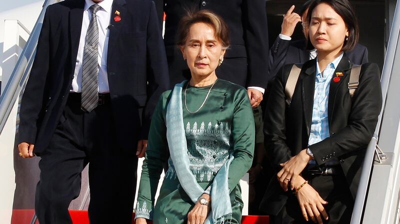 Aung San Suu Kyi: Among those who pushed her to free the reporters was a US statesman and former UN ambassador. When Bill Richardson raised the issue with her last year, he said, she “exploded”. Photograph: Mak Remissa/EPA