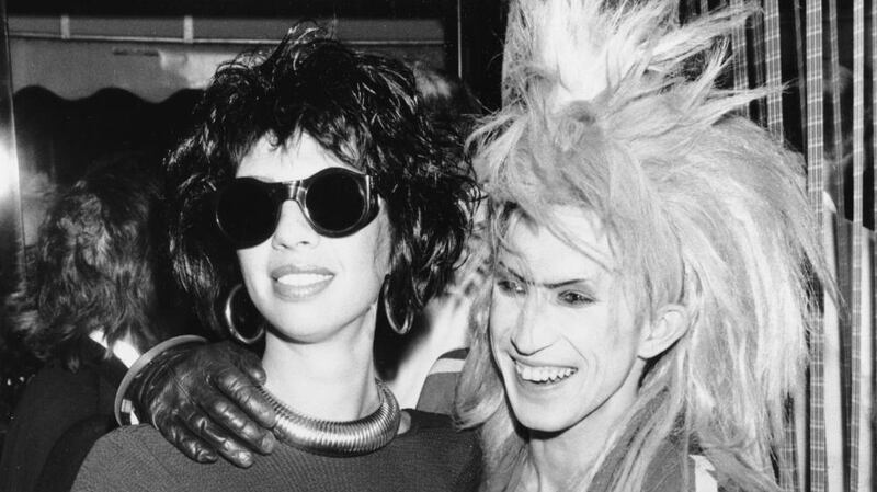 Magenta Devine with the singer Martin Degville at Stringfellows, London, in the late 1980s. Photograph: Dave Hogan/Getty Images
