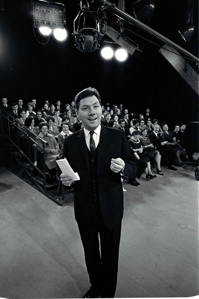 Gay Byrne on the set of RTÉ’s The Late Late Show in the autumn of 1966. Photograph: RTÉ Stills Library
