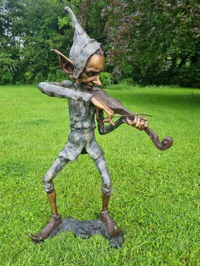 Bronze jester/pixie playing the fidddle, €1,600-€1,800, Sean Eacrett