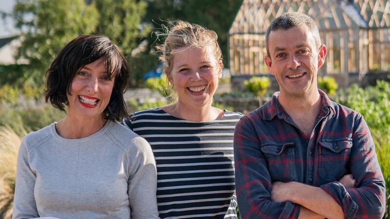 Karen O’Donohoe, Katie Sanderson and and Michael Kelly in Grow, Cook, Eat