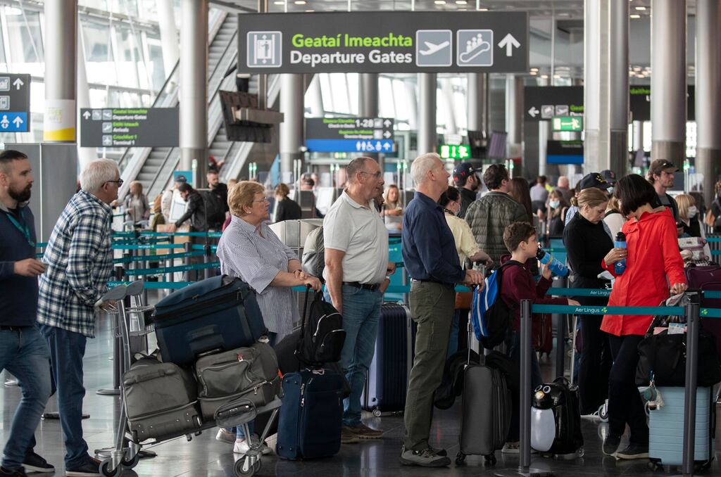 Bottlenecks at bag check-ins at Dublin Airport are contributing to lengthy queues and delays. Photograph: Colin Keegan, Collins Dublin