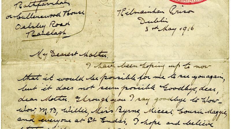 The Military Archives in Dublin continues to yield historical treasures but its latest collection from a vast archive is remarkable. The archive - assembled over many years by a Cork-born Christian Brother, William Allen - comprises around 13,000 items from early Irish history right through to the revolutionary period and beyond. The selection at the archives in Cathal Brugha Barracks in Dublin includes the last letter from Pádraig Pearse to his mother before his execution; a cigarette removed from the uniform of his brother, Willie Pearse, after his execution and Daniel O'Connell's prayer book.