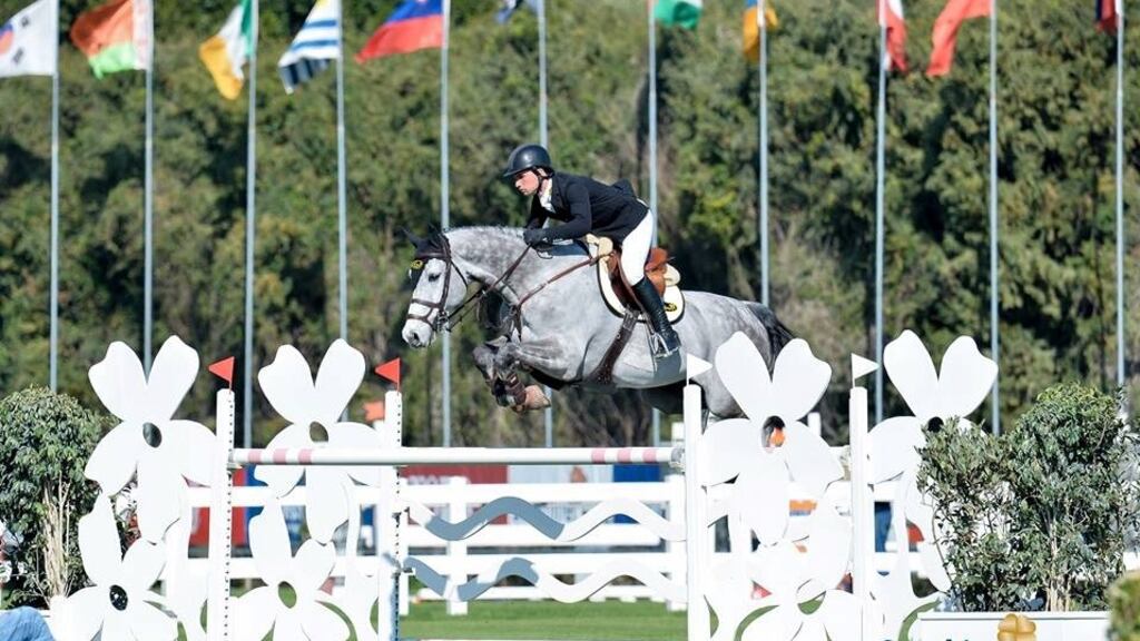 Richard Howley during Sunday’s three-star 1m50 Grand Prix at the Spanish Sunshine Tour in Vejer de la Frontera. Photograph: Horse Sport Ireland