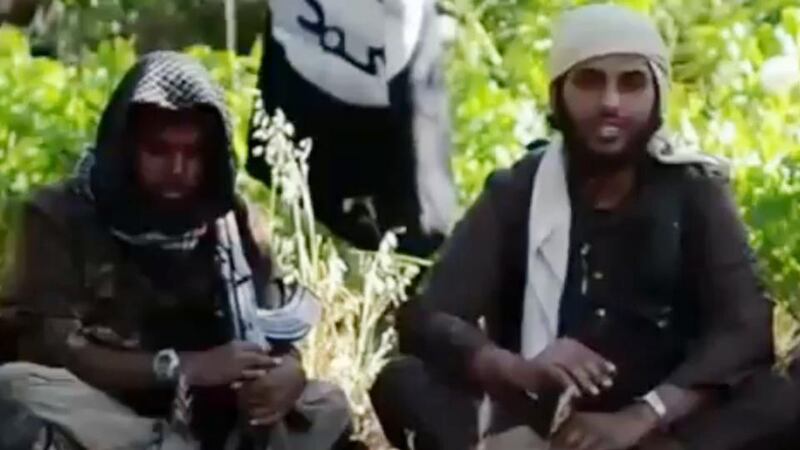 Screengrab taken from YouTube of a video showing Islamist fighters, who claim to be British, appearing in a recruitment video for the terrorist group Islamic State in Iraq and the Levant (Isis). Photograph: YouTube/PA