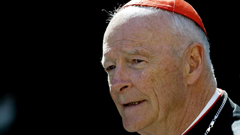 Former cardinal Theodore McCarrick: in July 2021, he was charged with three counts of indecent assault and battery of a minor in Massachusetts. Photograph: Paolo Cocco/AFP via Getty Images