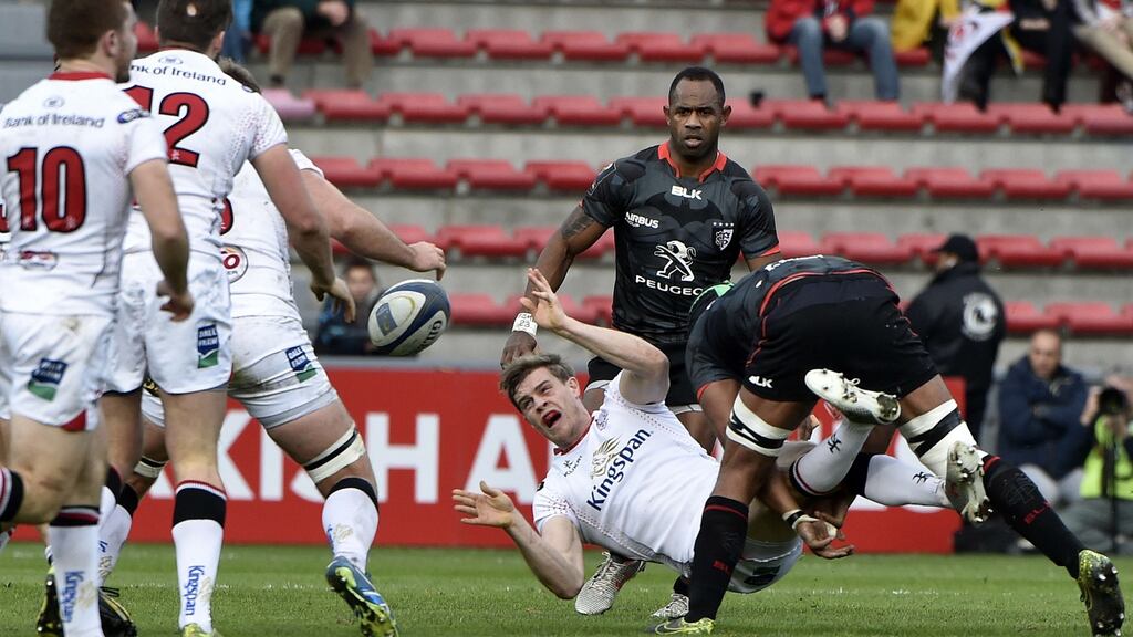 Ulster’s Andrew Trimble in action against Toulouse at the Ernest Wallon Stadium. Photograph: Getty Images