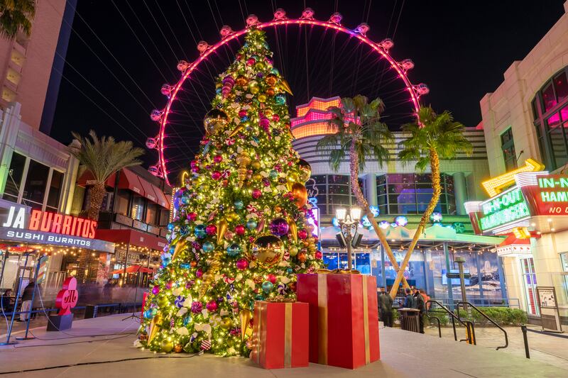 Las Vegas is every bit as sparkly as you'd expect at Christmas – Tour America's packages include one at the MGM Grand Las Vegas, departing December 23rd