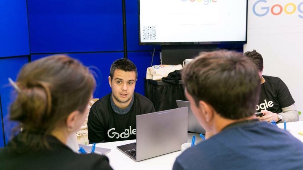Participants taking part in the Google Digital Garage at National Digital Week 2015 in Skibbereen, Co Cork. Photograph: Emma Jervis