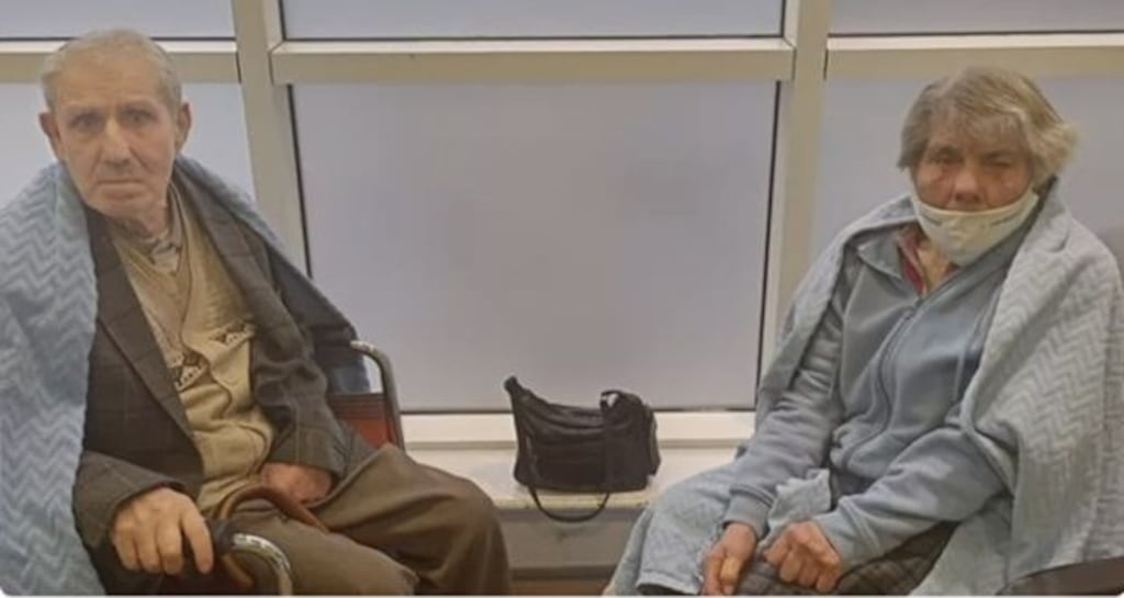 Gerry O’Halloran and his sister Mary pictured following the incident.