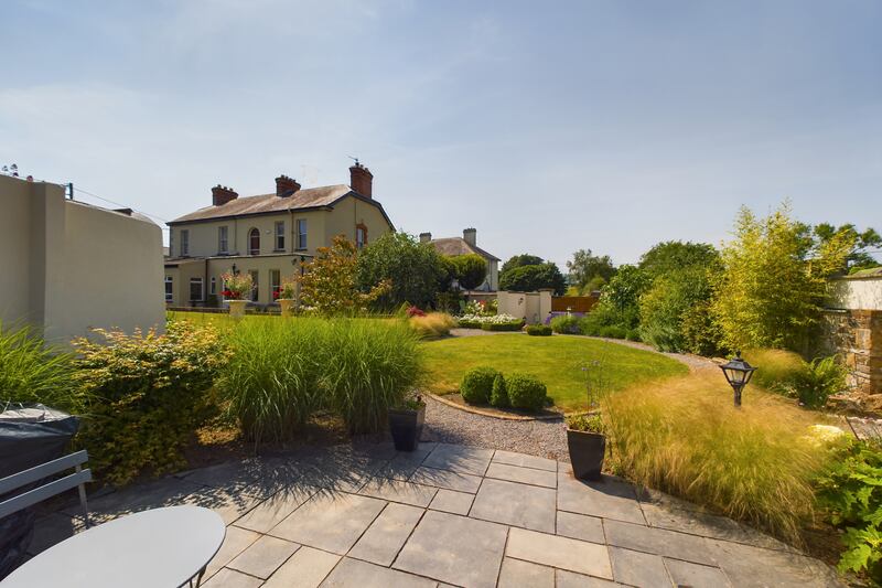 Grounds are divided into tiered gardens