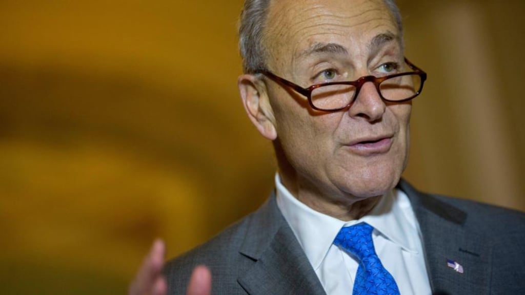 Democratic Senator Chuck Schumer, who has said he will oppose the nuclear deal between Iran and world powers. Photograph: Andrew Harrer/Bloomberg