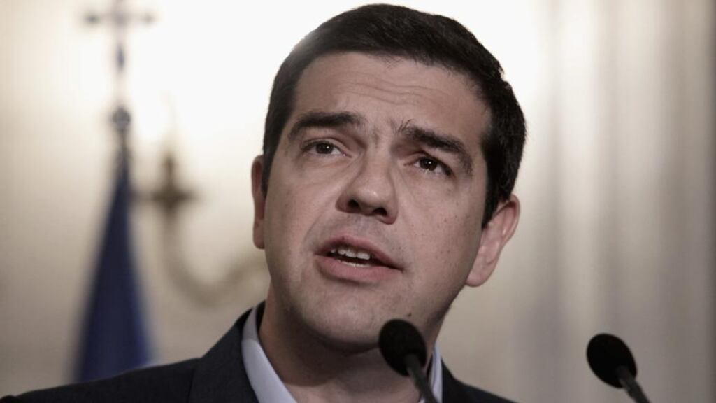 Greece’s prime minister Alexis Tsipras: the Greek government is struggling to meet regular pension and wage bills as well as repayments to international lenders. Photograph: Simela Pantzartzi/EPA