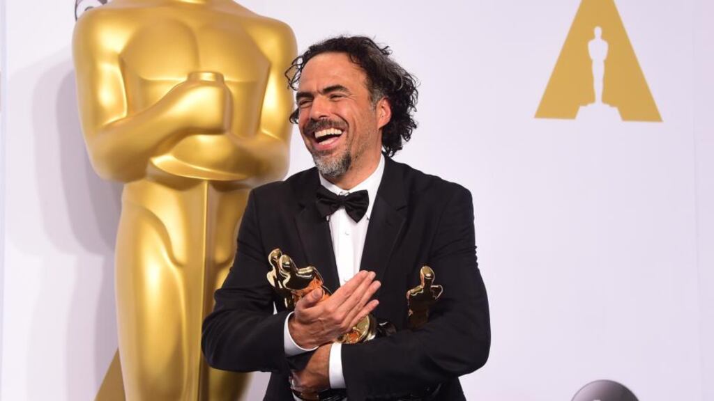 Director Alejandro Gonzalez Inarritu, who won the Best Picture award for ‘Birdman’. Photograph: AFP/Getty Images.