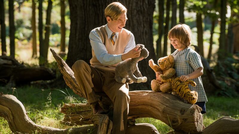 Domhnall Gleeson and Will Tilston in Goodbye Christopher Robin. Photograph: David Appleby