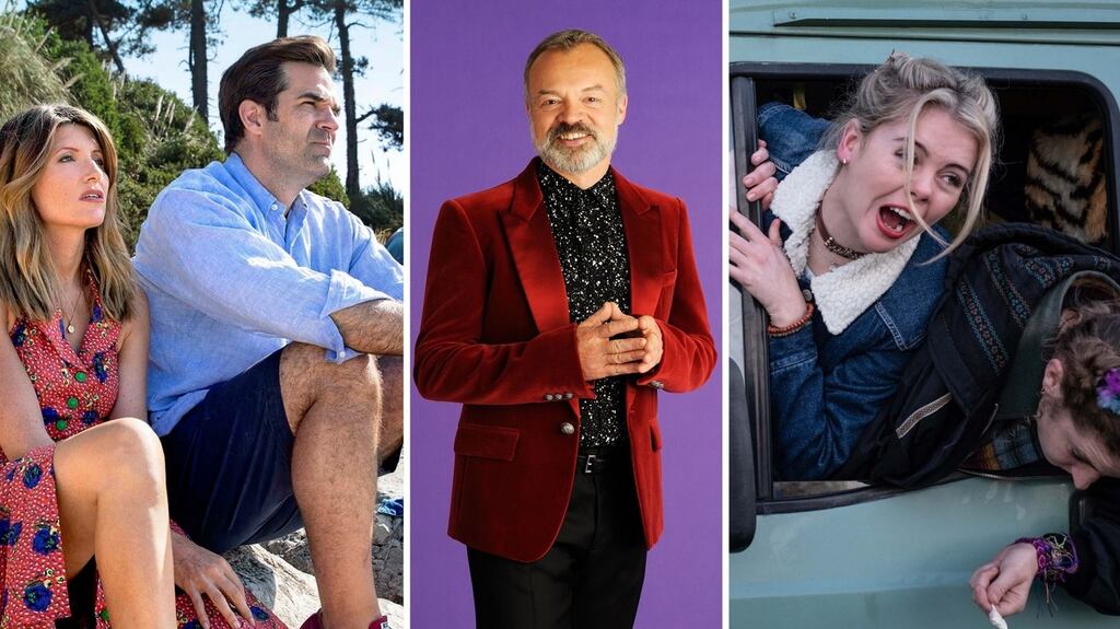 Bafta nominees: Catastrophe, The Graham Norton Show and Derry Girls. Photographs: Channel 4 and BBC