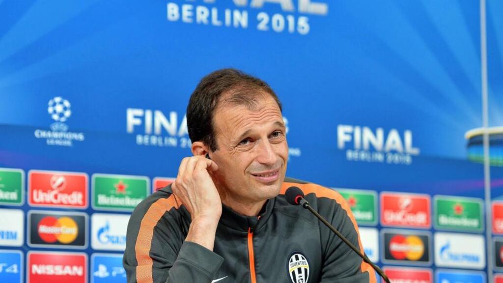 The pressure will be on Barcelona rather than Max Allegri’s Juventus in Saturday’s Champions League final. Photograph: Epa