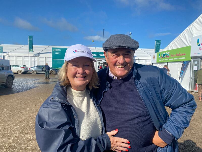 Benny Stanley and Brid Cullen at the 2023 National Ploughing Championships. Photograph: Fiachra Gallagher