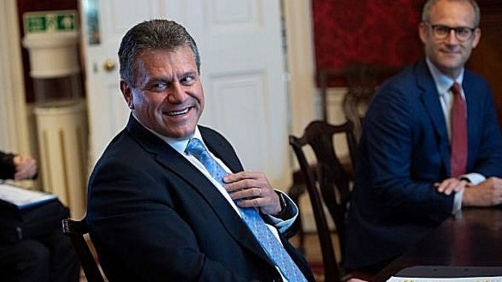 European Commission vice-president Maros Sefcovic:   ‘Let’s not try to renegotiate the protocol, this is definitely not our aim.’ File photograph: Eddie Mulholland/Daily Telegraph/PA