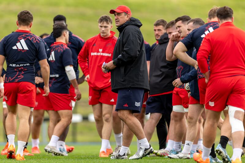 Munster head coach Clayton McMillan in training. Photograph: Morgan Treacy/Inpho