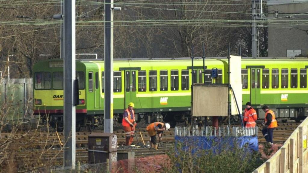 File picture of Clontarf rail station area near where a person was struck by a train today. Photograph: Matt Kavanagh/The Irish Times