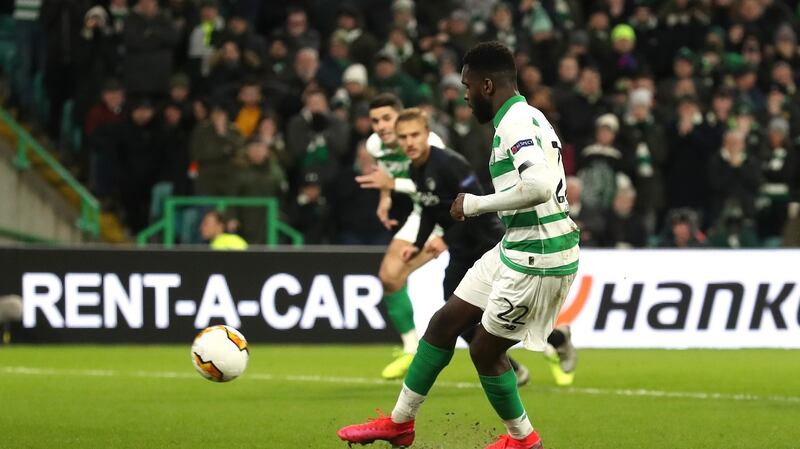 Edouard drew Celtic level with a penalty. Photo: Ian MacNicol/Getty Images