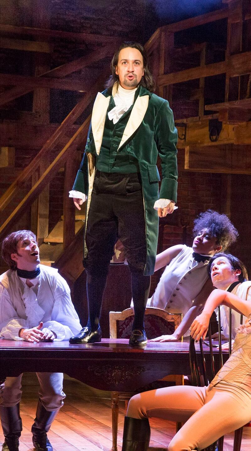 Lin-Manuel Miranda as Alexander Hamilton in the New York stage production. Photograph: Sara Krulwich/New York Times