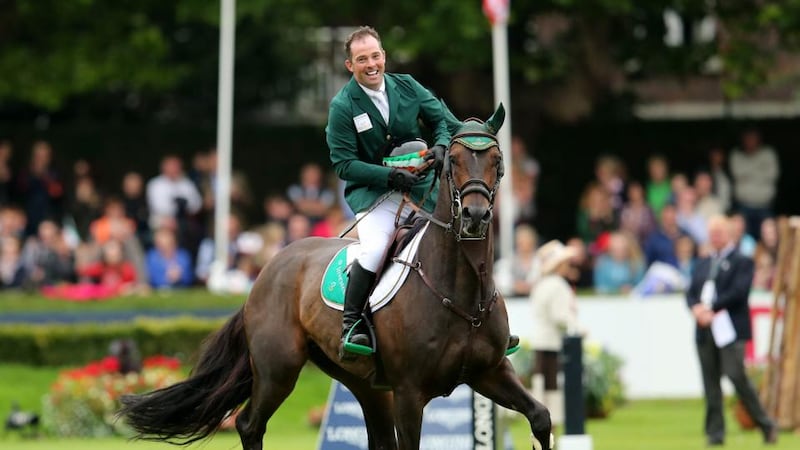 Olympic reserve: Cian O’Connor on Good Luck at the 2015 Dublin Horse Show. Photograph: Ryan Byrne/Inpho