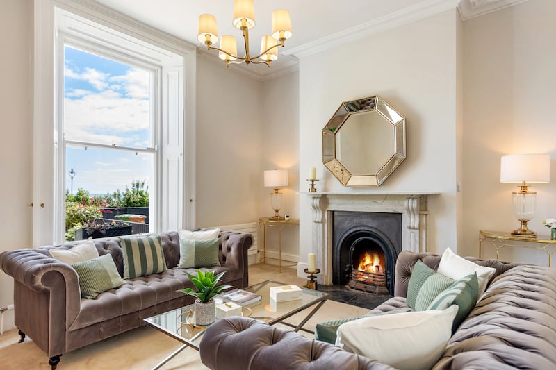 Drawing room with sea views