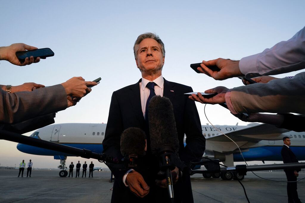 US secretary of state Antony Blinken's whirlwind tour of the Middle East met with little success. Photograph: Jacquelyn Martin /AFP via Getty Images