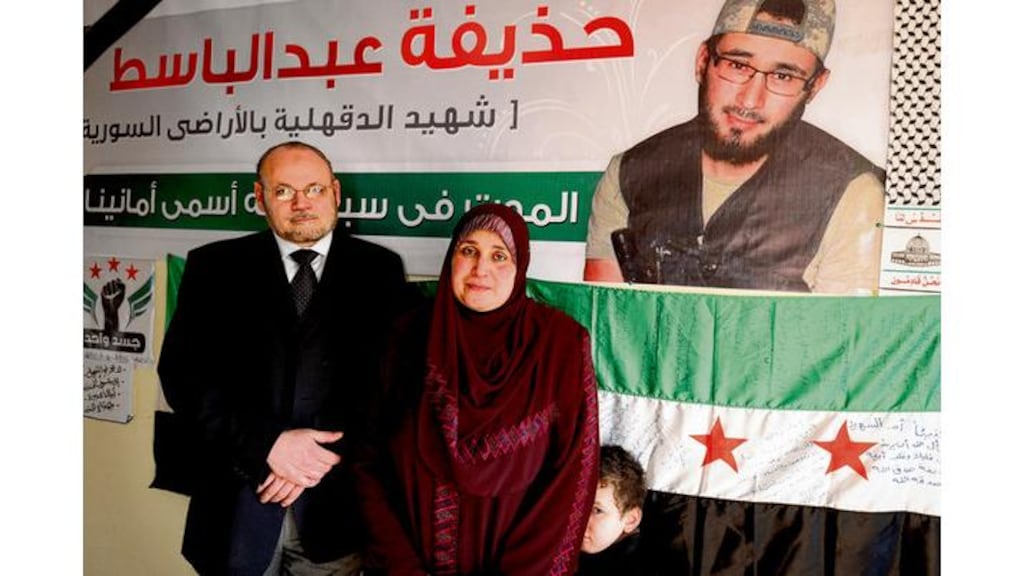 Family values: Hudhaifa El Sayed's parents, Abdel Basset and Asmaa, and brother Ali (right). photographs: alan betson and giulio petrocco