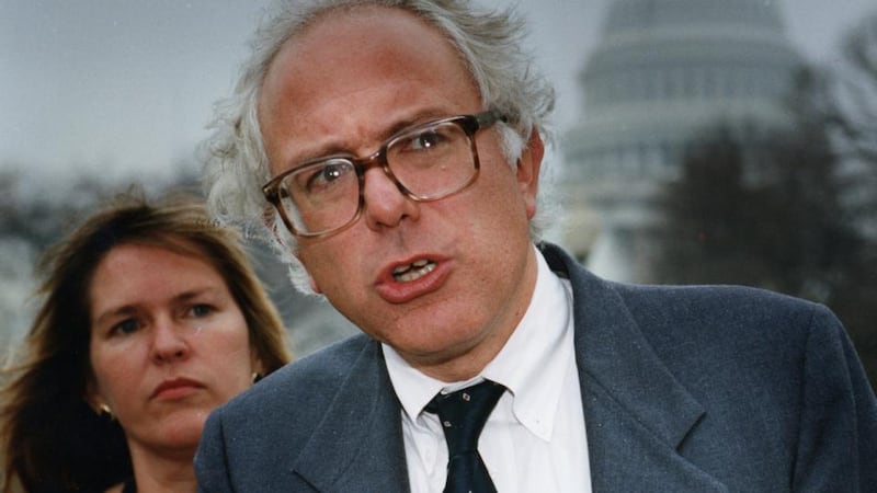 Political couple: Jane and Bernie Sanders in Washington in 1990. Photograph: Michele McDonald/Boston Globe