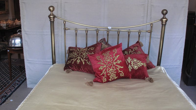 Lot 181 at Adams, a 5ft brass bed with mattress €500-€800