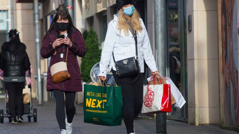 Shoppers at Quayside Shopping Centre. Photograph: Brian Farrell