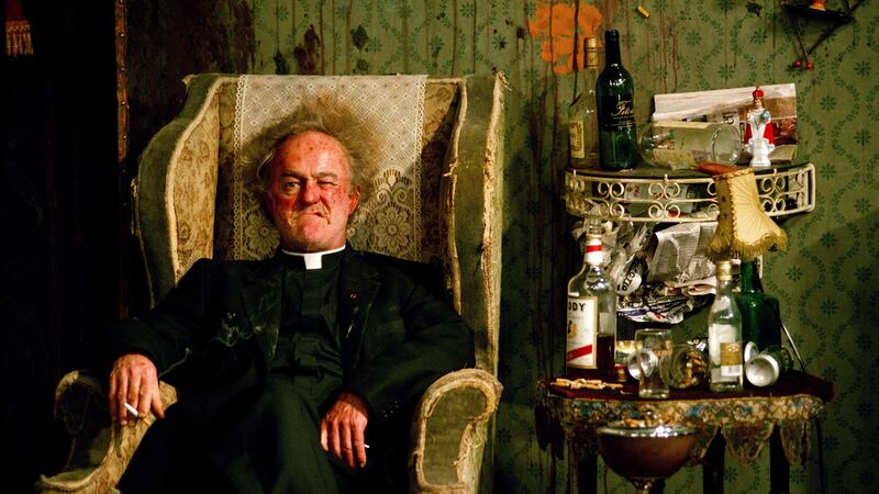 Frank Kelly as Fr Jack in Father Ted. Photograph: Channel 4