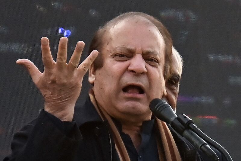 Pakistan's former prime minister, Nawaz Sharif, has had his legal problems eased by favourable court decisions. Photograph: Aamir Qureshi/AFP via Getty Images