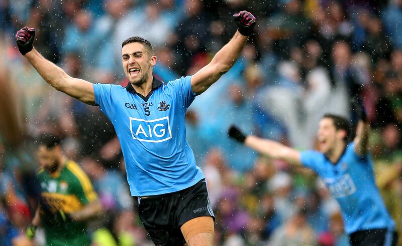 James McCarthy shows his joy after the final whistle of the 2015 All-Ireland final. Photograph: James Crombie/Inpho