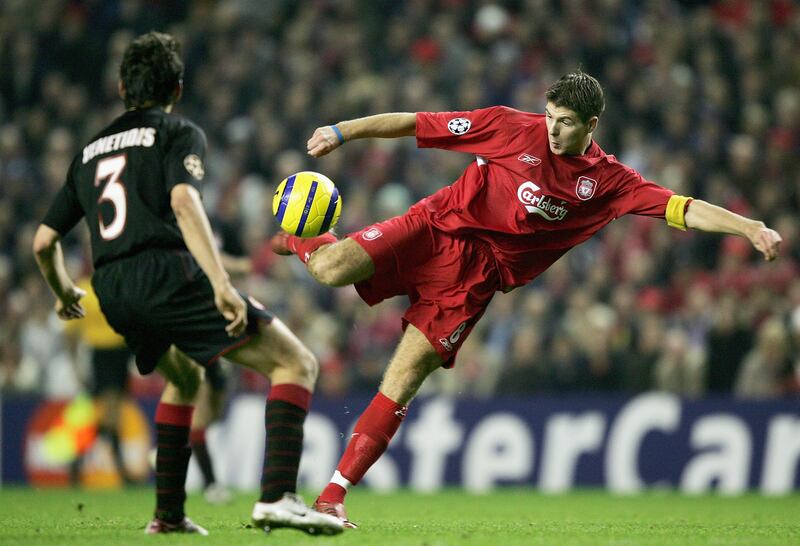 Steven Gerrard: Declan Rice compares to the former Liverpool star or former Chelsea star Frank Lampard in power and athleticism, but he lacks their exceptional quality at finishing. Photograph: Clive Brunskill/Getty Images