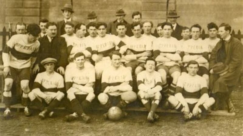 The 1920 Tipperary Gaelic football team, one of the teams who were playing at Croke Park on Bloody Sunday, November 21st, 1920. Photograph: GAA/PA Wire