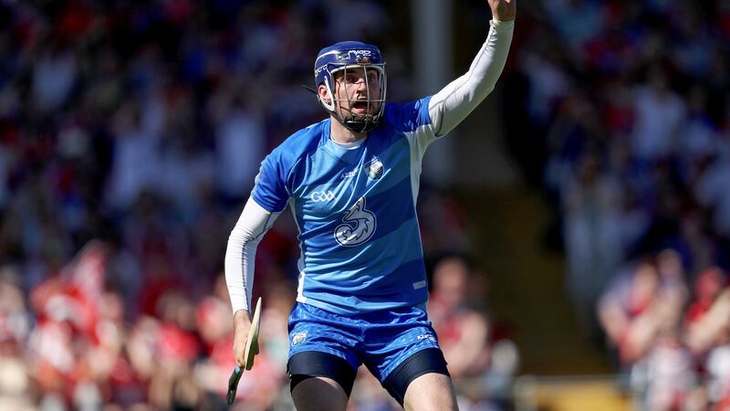 Waterford’s Stephen O’Keefe reacts after making a save during their Munster SHC semi-final clash with Cork. Photo: Tommy Dickson/Inpho